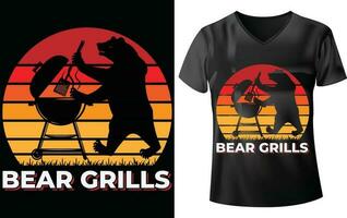 BBQ PARTY T-SHIRT DESIGN vector