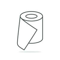 Toilet Tissue Paper Roll Vector Icon Illustration. Healthcare And Medical Icon Concept White Isolated. Flat Cartoon Style Suitable for Web Landing Page, Banner