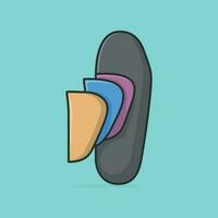 Comfortable shoes arch support insoles vector illustration. Vector design for three-layered shoe arch support insole.