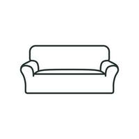 sofá, sillón para la ilustración del icono del vector de la sala de estar. cómodo, descanso, muebles, sillón, sillón, sofá, sillón, equipo.