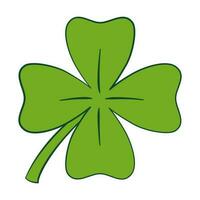 Lucky four leaf clover. St. Patrick's Day vector