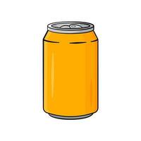 Orange can. Cartoon vector