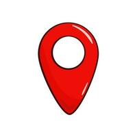 Red map pin place marker vector