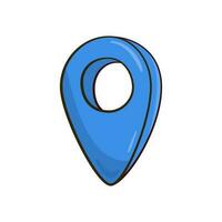 Blue map pin place marker vector
