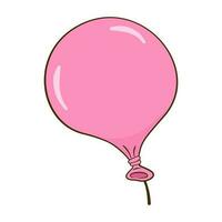 Pink balloon. Cartoon vector