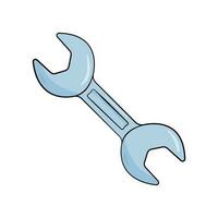 Blue wrench icon vector