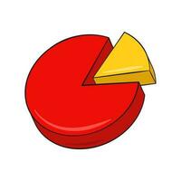 Pie chart. Cartoon vector