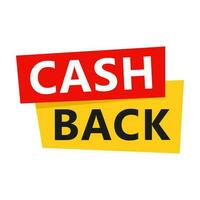 Cash Back sale label vector