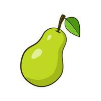 Fresh green pear vector