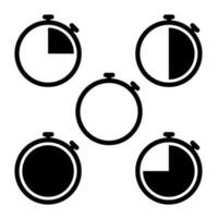 Set of timers icons vector