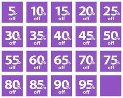 Set of discount tags vector