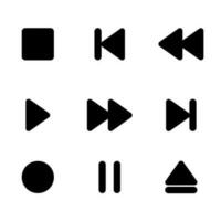 Media player icons set vector