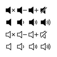 conjunto de volumen íconos vector