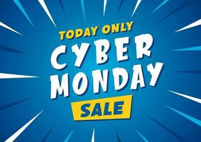 banner de venta de cyber monday vector