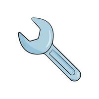 Blue wrench icon vector