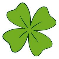 Lucky four-leaf clover. St. Patrick's Day vector