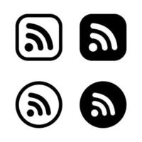 Set of RSS icons vector