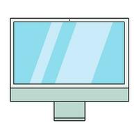 Computer All-in-One with blank screen vector