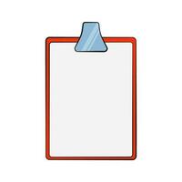 Clipboard with blank paper vector