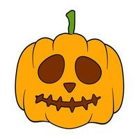 Halloween pumpkin. Cartoon vector