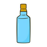 Blue bottle. Cartoon vector