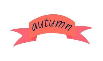 Autumn banner, text Autumn for web, print vector