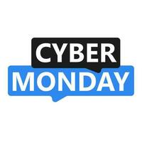 Cyber Monday sale label vector