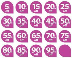 Set of discount tags vector