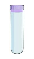 Empty test tube with cap vector