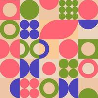 Geometric bauhaus pattern. Modern geometry figure, shape and elements. Scandinavian. vector