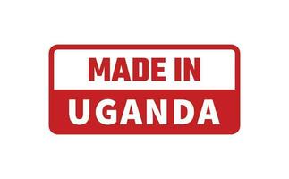 hecho en Uganda caucho sello vector