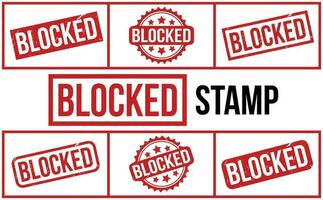 Blocked rubber grunge stamp set vector