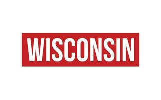 Wisconsin caucho sello sello vector