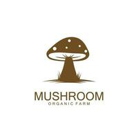 Mushroom Logo Template Vector Illustration