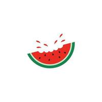 Fresh Watermelon Fruit Vector Logo Template