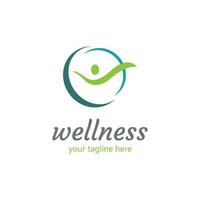 Wellness Logo Template Isolated on White Background vector