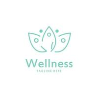 Wellness Logo Template Isolated on White Background vector