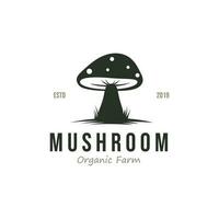 Mushroom Logo Template Vector Illustration