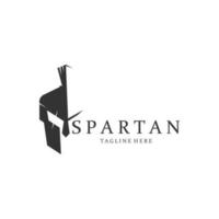 Spartan Helmet Creative Logo Icon vector