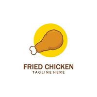 frito pollo logo modelo con vector concepto