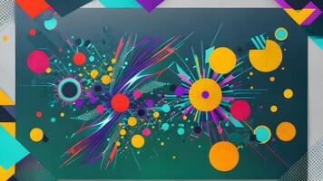 Creative modern design interface abstract background created with technology photo