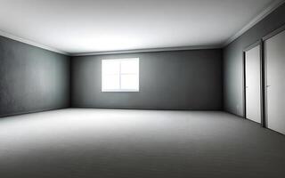 Indoor interior empty space room background created with technology photo
