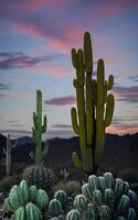 espléndido cactus paisaje creado con generativo ai tecnología foto