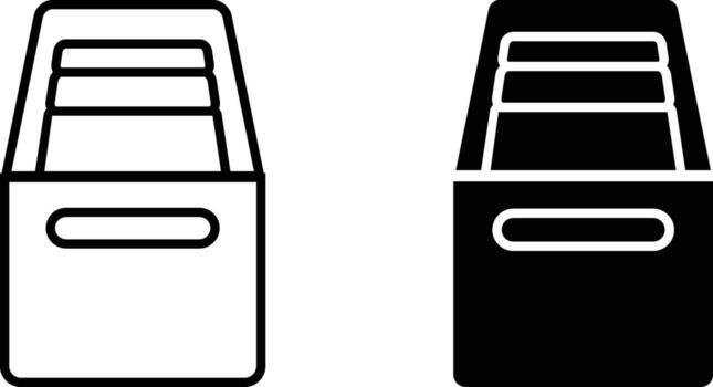 Archive icon sheet, simple trendy flat style line and solid Isolated vector illustration on white background. For apps, logo, websites, symbol , UI, UX, graphic and web design. EPS 10.