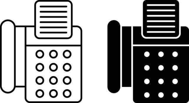 fax icono hoja, sencillo de moda plano estilo línea y sólido aislado vector ilustración en blanco antecedentes. para aplicaciones, logo, sitios web, símbolo , ui, ux, gráfico y web diseño. eps 10