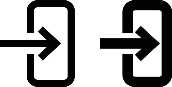 Login icon sheet, simple trendy flat style line and solid Isolated vector illustration on white background. For apps, logo, websites, symbol , UI, UX, graphic and web design. EPS 10.