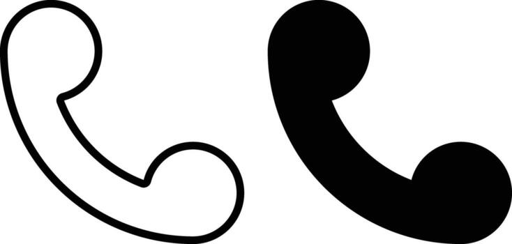 Phone icon sheet, simple trendy flat style line and solid Isolated vector illustration on white background. For apps, logo, websites, symbol , UI, UX, graphic and web design. EPS 10.