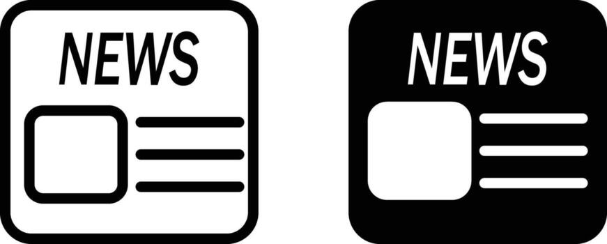 News icon sheet, simple trendy flat style line and solid Isolated vector illustration on white background. For apps, logo, websites, symbol , UI, UX, graphic and web design. EPS 10.