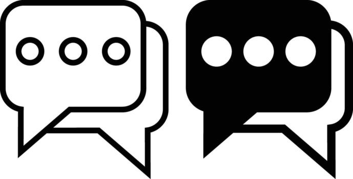 Chat icon sheet, simple trendy flat style line and solid Isolated vector illustration on white background. For apps, logo, websites, symbol , UI, UX, graphic and web design. EPS 10.