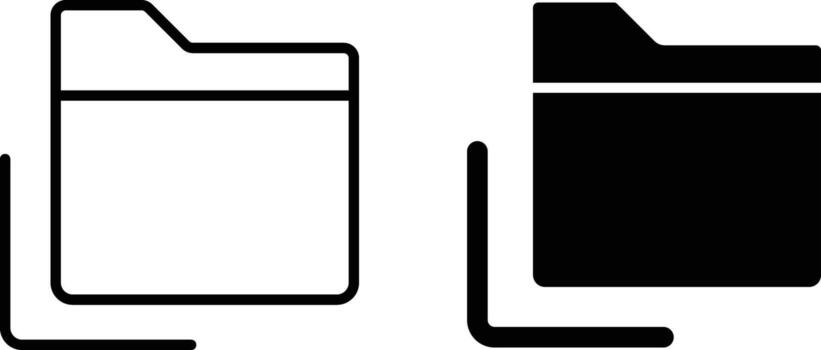 carpeta icono hoja, sencillo de moda plano estilo línea y sólido aislado vector ilustración en blanco antecedentes. para aplicaciones, logo, sitios web, símbolo , ui, ux, gráfico y web diseño. eps 10